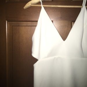 White mini party dress